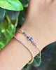 Ceylon Sapphire & Pink Spinel Diamond Compass Bangle