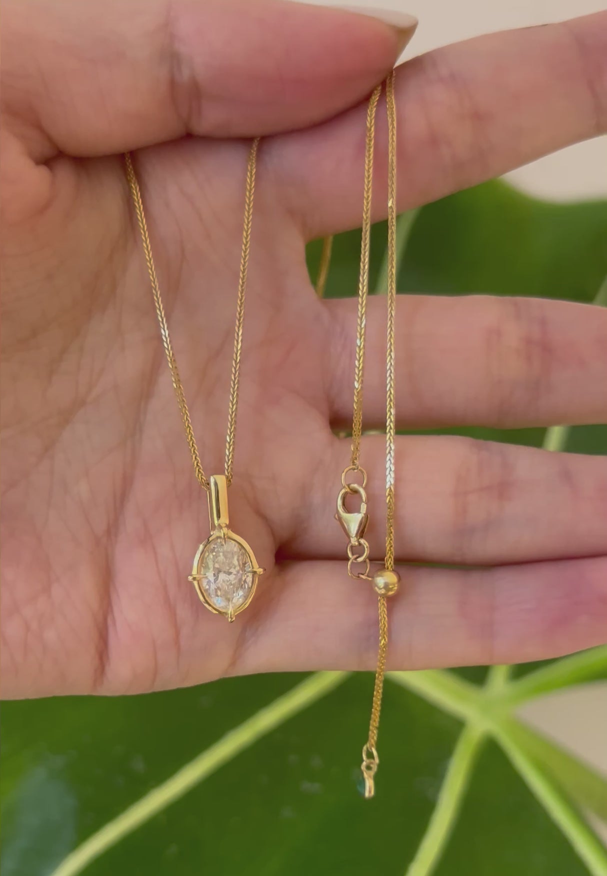 Champagne Diamond Compass Necklace 18k handmade fine jewelry