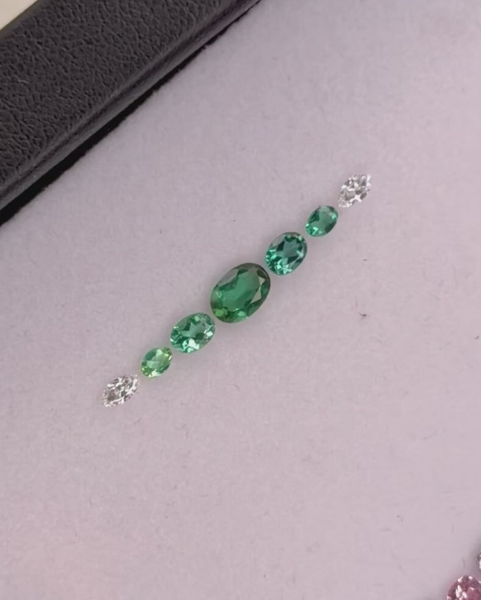 No.2 Lagoon Tourmaline (1ct) &Diamond (0.11ct) Compass Bangle