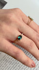 Blue Spinel Petite Circle Diamond Ring