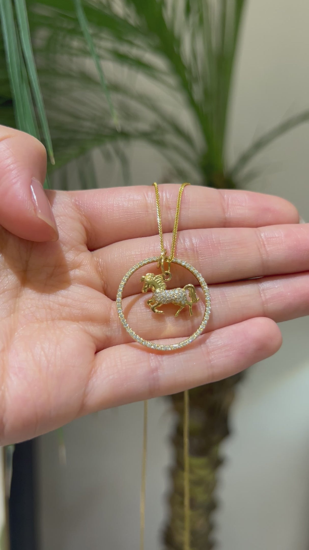 Zodiac Horse Pendant Necklace