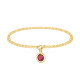 Gemstone Drop Chain Rings