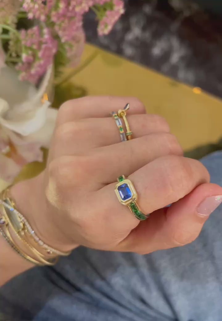 Sapphire & Tsavorite Circa Ring