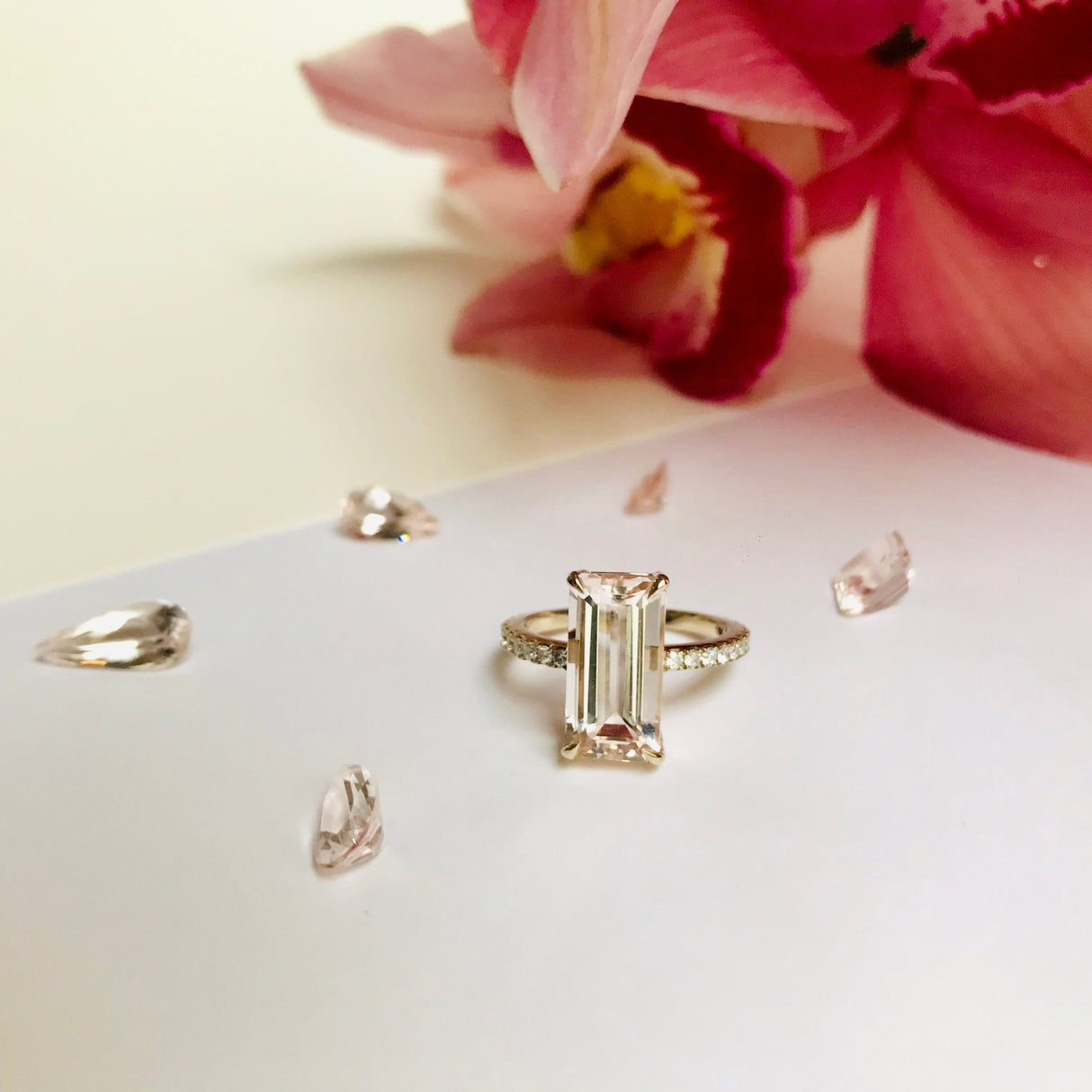 Morganite & Diamond Supreme Ring