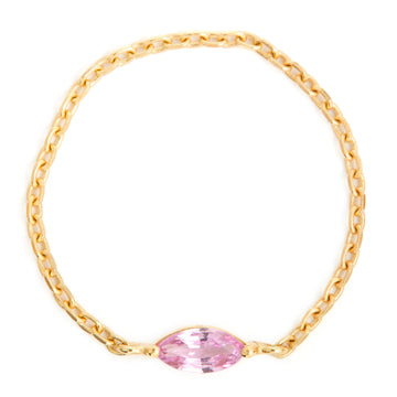 Pink Sapphire petite Marquise Chain Ring