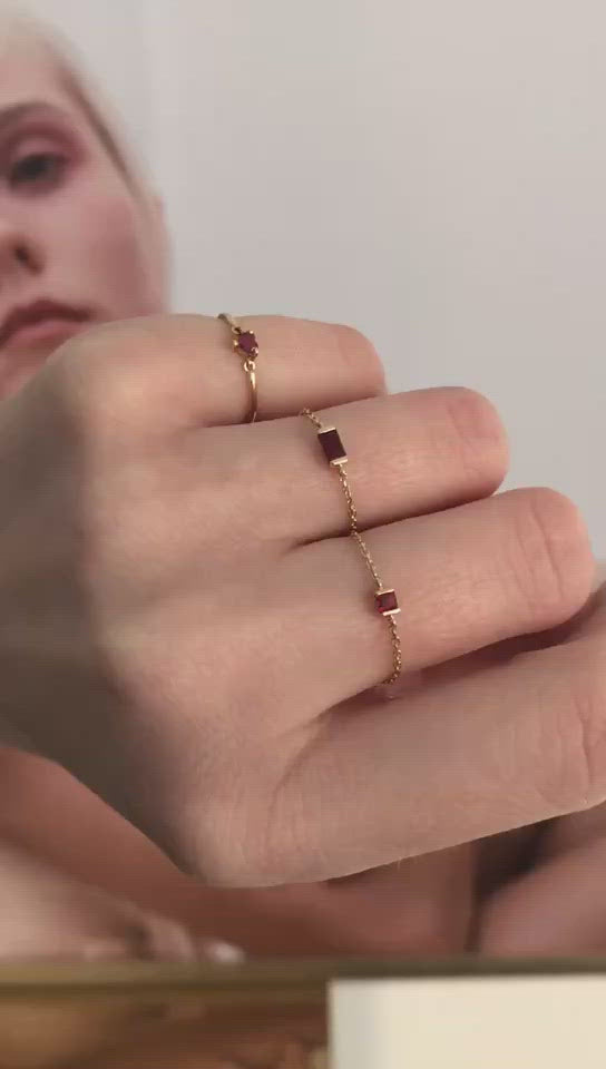 Minimalist Ruby Ring - Birthstone Jewelry – PURAJOIA