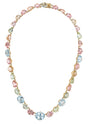 Aquamarine & Tourmaline Candy Necklace 18k handmade fine jewelry