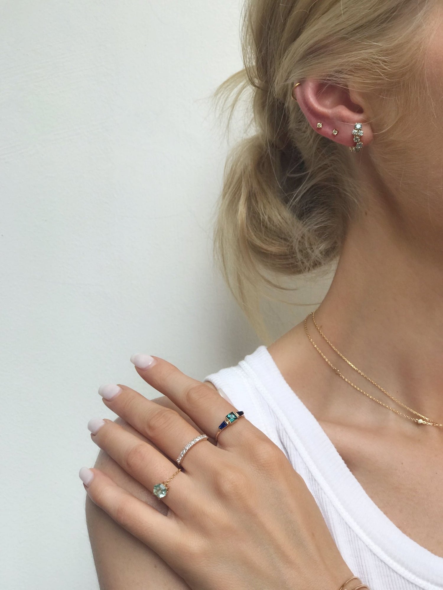 Indicolite Tourmaline & Sapphire Triplet Ring