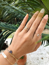 Diamond Forever Mine Ring 18k gold stackable ring on model