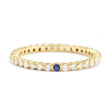 Diamond & Sapphire Infinity Ring 18k gold stackable ring