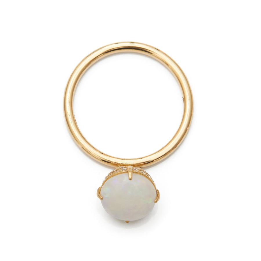 Opal & Diamond Reversible Ring