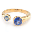 Purple & Opal Sapphire Toi & Moi Ring 18k gold stackable ring