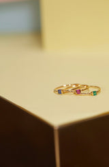 Ruby Petite Circle Ring 14k gold stackable ring 2