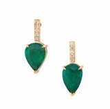 Emerald & Diamond Dewdrop Earrings