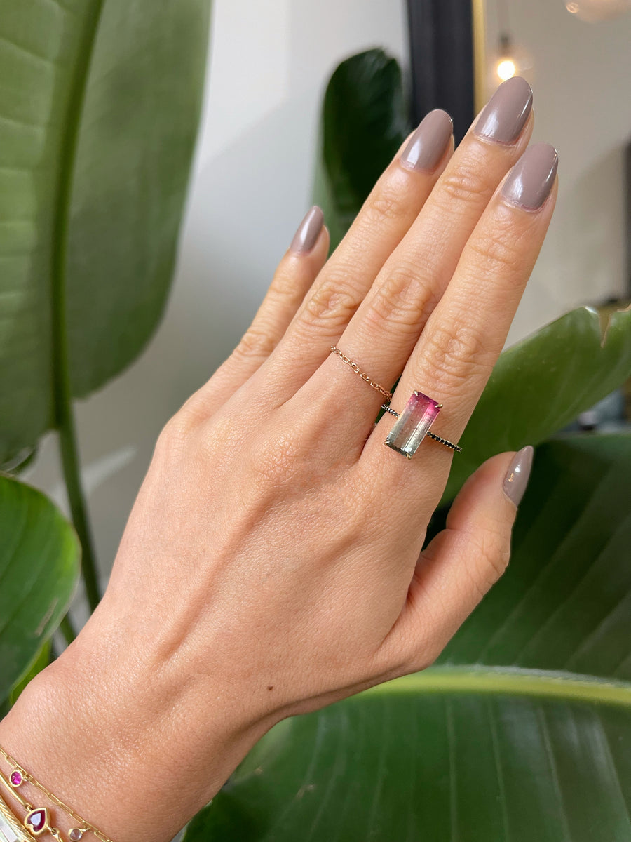 Watermelon Tourmaline Protection Ring