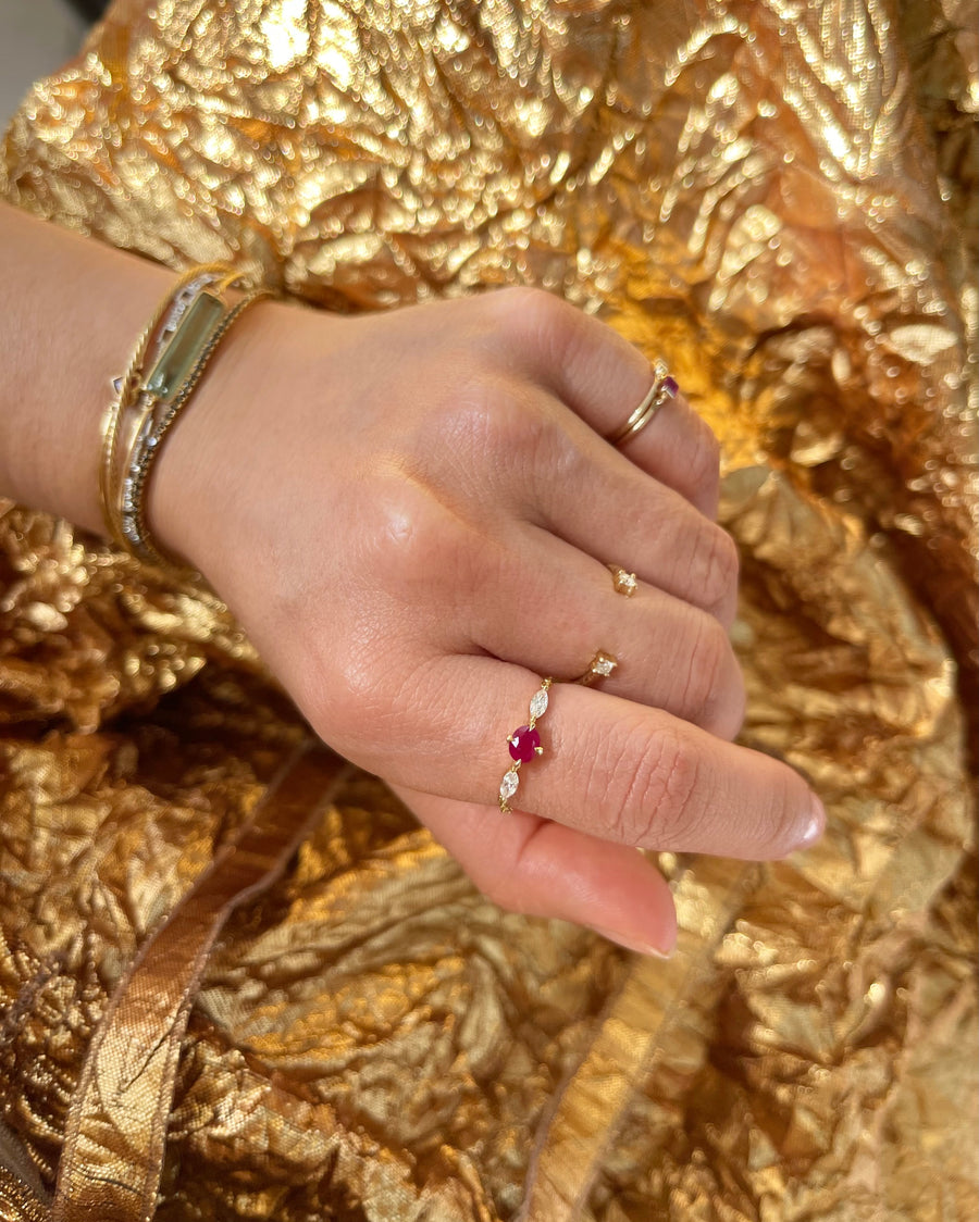 Ruby & Diamond Chain Ring