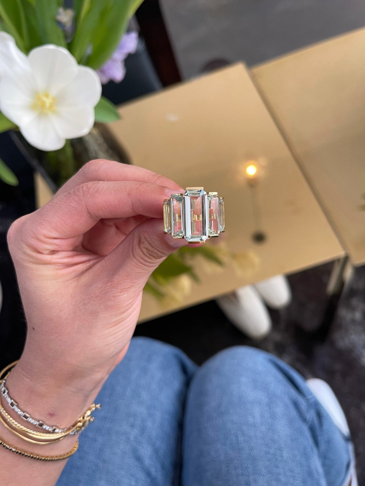 Aquamarine Rhythm Supreme Ring