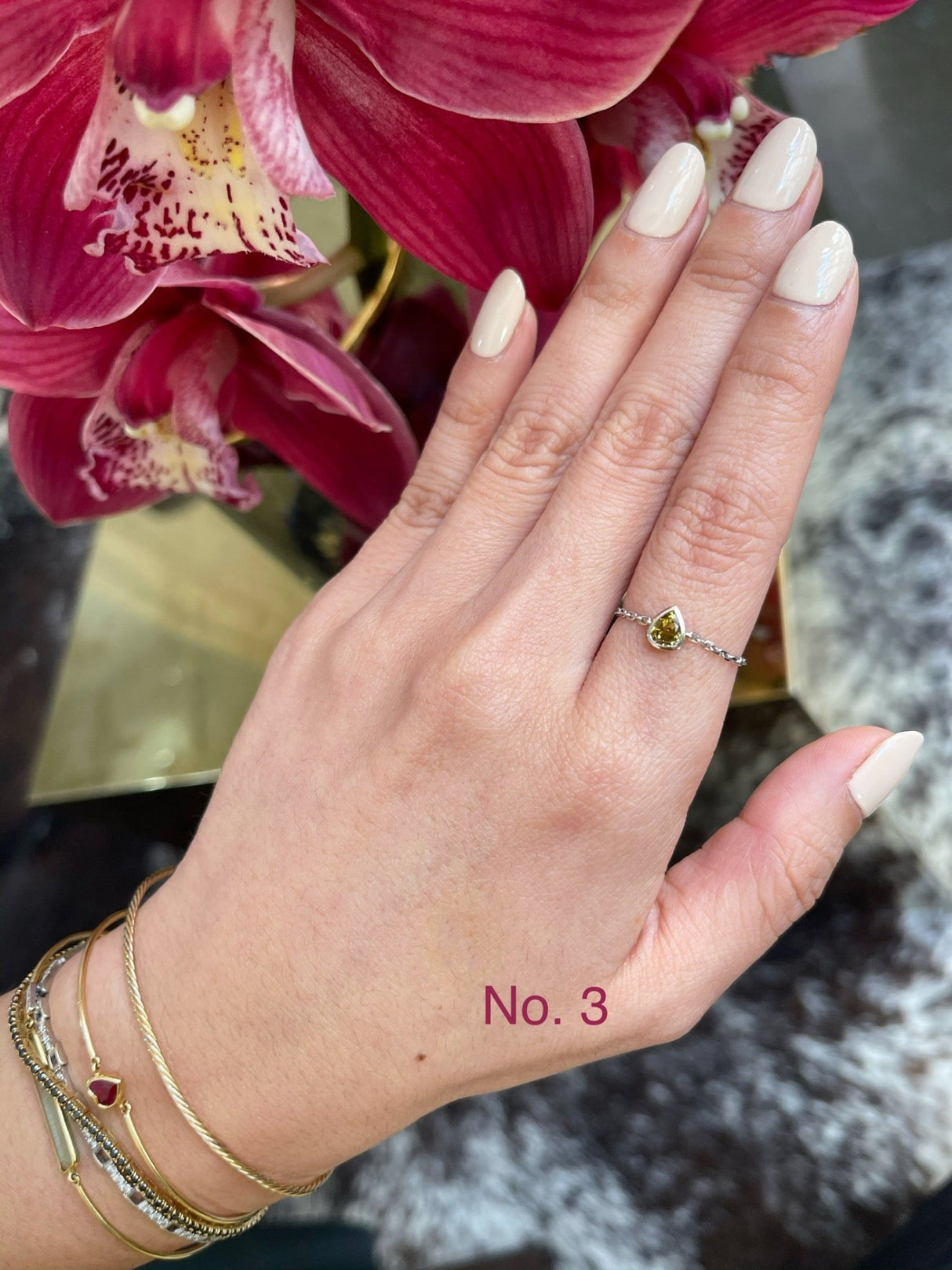 Unique colored Diamond Supreme Chain Ring