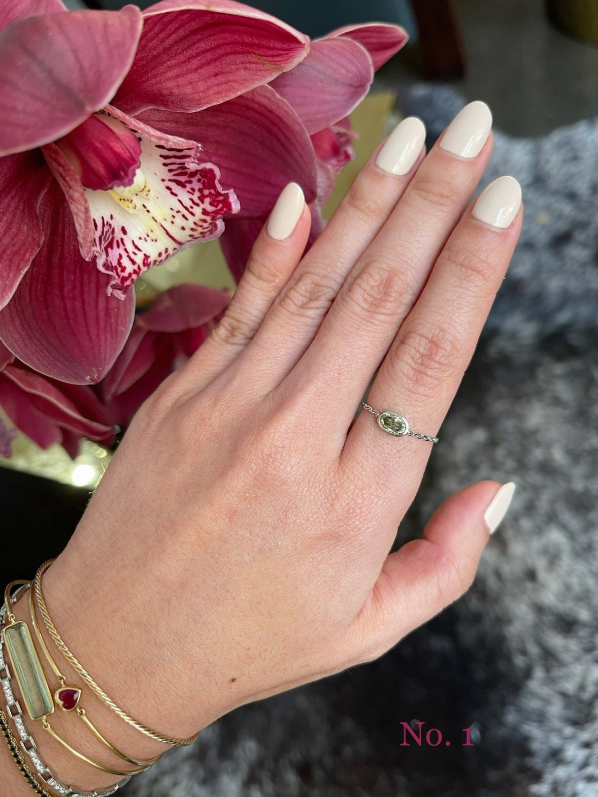 Unique colored Diamond Supreme Chain Ring